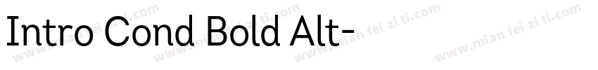 Intro Cond Bold Alt字体转换